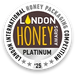 London Honey Packaging Conference platinum award badge