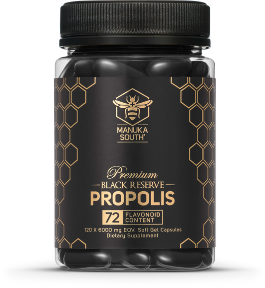 Premium black reserve propolis capsules 72mg flavonoid content
