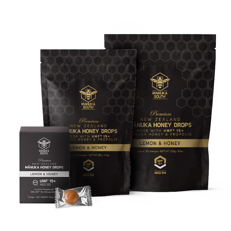 Manuka South Mānuka Honey UMF 15+ & Propolis Lemon & Honey Drops