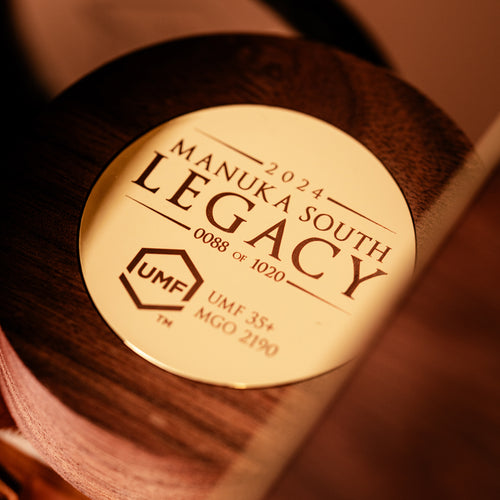 Jar Label World's highest most potent UMF MGO Manuka Honey Limited Reserve